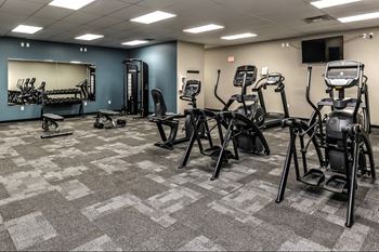 Fitness center with modern equipment